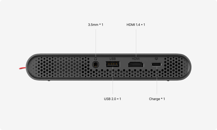 Formovie P1 Laser Projector equipped with USB, HDMI and Type-C interfaces